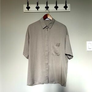 Oak + Fort oversized short sleeve button up